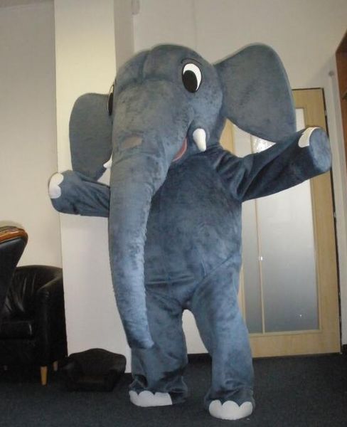 

custom grey elephant mascot costume character costume ing, Red;yellow