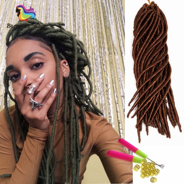 2020 18inch Goddess Locs Braids Dreadlocs Interlocking Synthetic