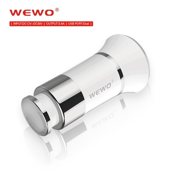 

wewo car charger 5v 3.4a fast charging for mobile phone dual usb port universal car charger for samsung xiaomi huawei iphone lg