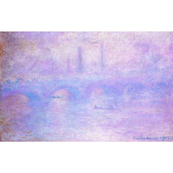 

hand painted landscapes art waterloo bridge fog claude monet oil paintings for home decor