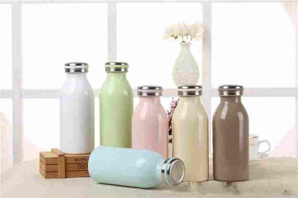 

cartoon vacuum cup thermos bottle double anti-for water bottle cute stainless steel straight kettle for girls