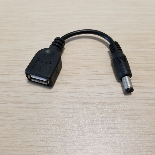

dc 2.1mm x 5.5mm adapter to usb type a converter data extension cable male to female black 10cm