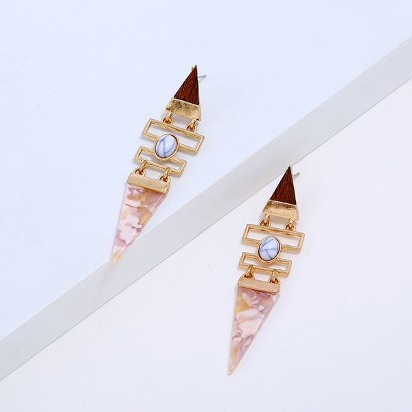 

new gold alloy turquoise earrings female creative acrylic pendant jewelry yiwu small accessories wholesale, Silver