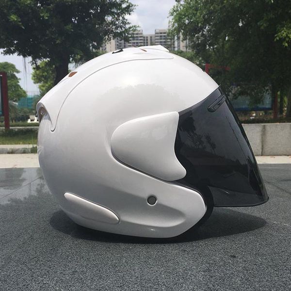 

motorcycle half helmet 1/2 mouth motorbike capacete casco filter perfect for open face motocross white safety helmet
