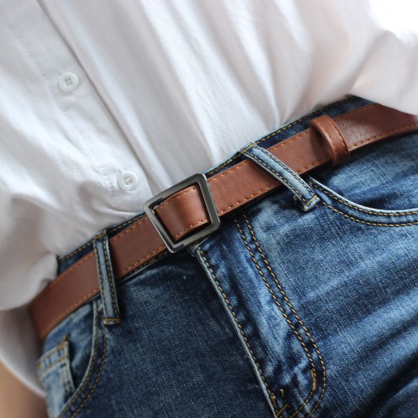 

pu leather soft belt female waist belts women nonporous irregular buckle belt strap cinturon mujer cinto feminino cinturones, Black;brown