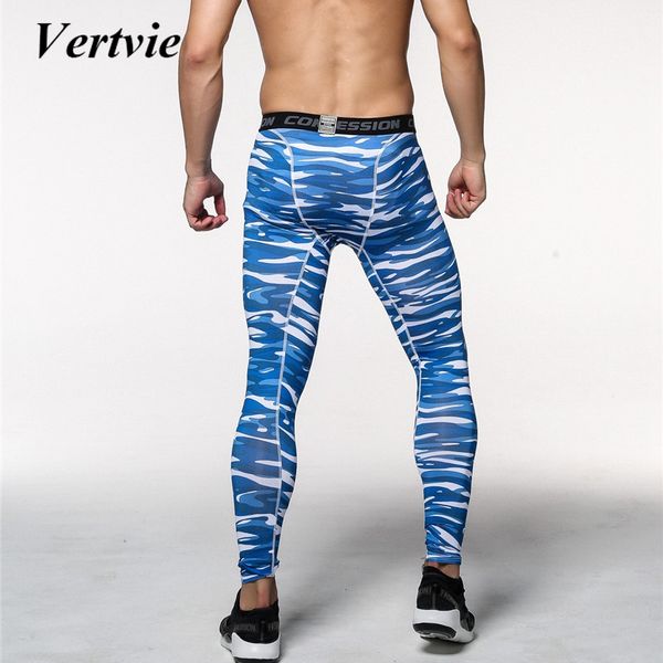 

vertvie joggers men pants tights bodybuilding running trousers camouflage fitness gym skinny leggings for man 2018, Black;blue