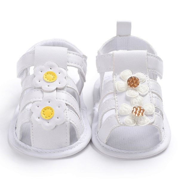 

baby summer flower shoes newborn girls princess shoes moccasins gold&yellow kids slippers prewalkers for 0-18m kid girls