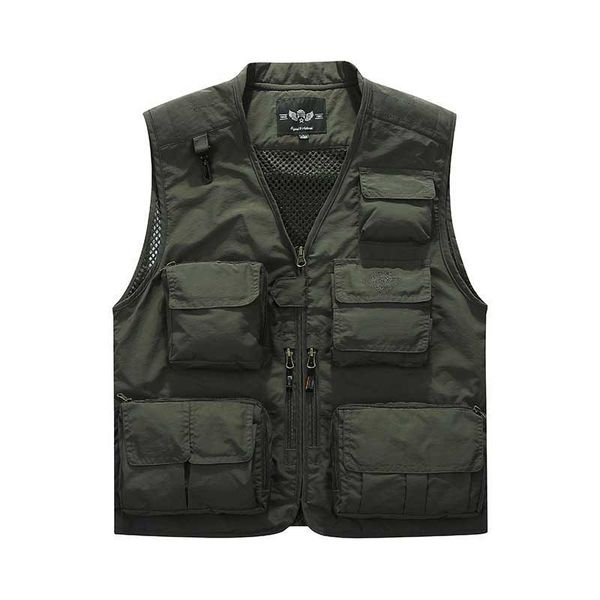 

4xl plus size fashion mesh vest spring summer men casual vest big pocket sleeveless jacket loose baggy waistcoat male clothes, Black;white