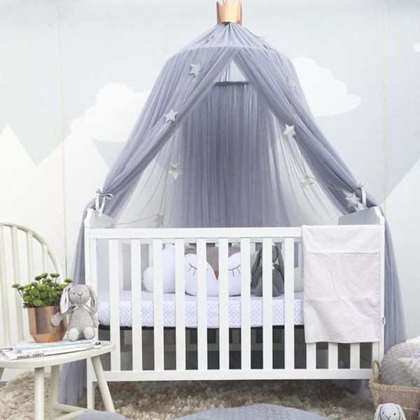 

240cm home decorative baby bed mosquito curtain hanging round crib tent hung dome mosquito net tent curtains kids room decor v3