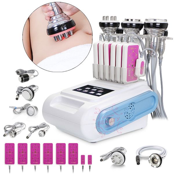 

8in1 slimming ultrasonic cellulite reduction 40k cavitation multipolar rf vacuum slimming machine face skin lifting equipment
