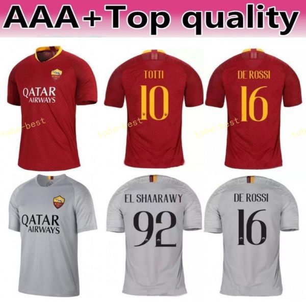 

FC Soccer Jersey AS Roma 2018 2019 Men Red 1 OLSEN 27 PASTORE 8 PEROTTI 11 KOLAROV 7 PELLEGRINI Football Shirt Kits Uniform