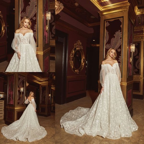 

калла бланш 2019 с плеча свадебные платья без рукавов иллюзия спинки свадебные платья кружева аппликации на заказ свадебное платье, White