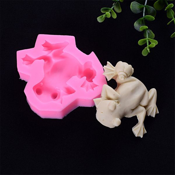 

1pc pudding dessert molds for cake decorating chocolates soap mould frog fondant cake mold silicone baking tools