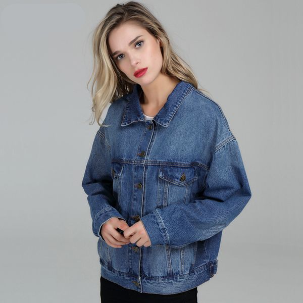 

Embroidery Autumn Female Jean Jacket Casual Short Basic Pocket Decorated Denim Jacket Clothing Embroidery Women Jacket Coat Outerwear