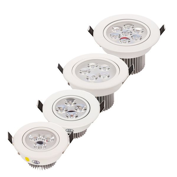 

белый/серебряный dimmable 9w 12w 15w 21w сид вниз освещает сид наивысшей мощности downlights утопленные потолочные освещения сид ac 110-240v