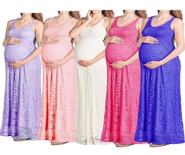 

fashion lace maternity dresses long maternity pgraphy props pregnant dress pregnancy dress for maternity p props 6602, White