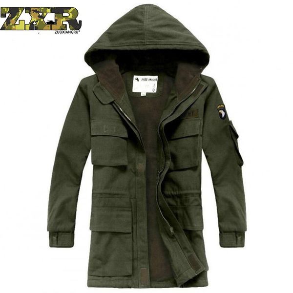 

winter men tactical coon jacket us army m65 field jacket trench coats hoodie casaco masculino windbreaker autumn, Black;brown