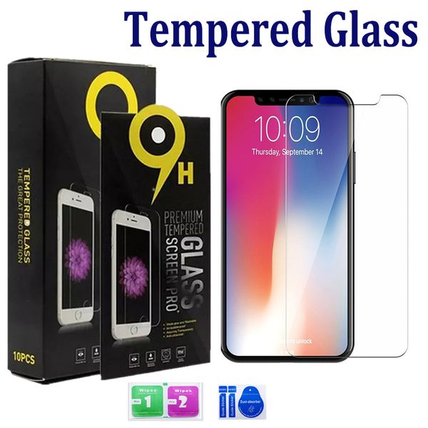 

for iphone 11 pro max xs max xr 8 7 plus samsung a10e a20 lg stylo 5 k40 tempered glass screen protector 0.33mm 2.5d 9h with paper package