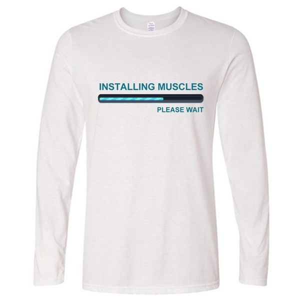 

Funny Design Fitness Shirt Men Bodybuilding Long Sleeve Male Autumn T Shirt Crossfit Tops Print Tee Shirts Casual