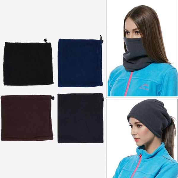 

hiking scarf camping face mask cycle velvet fleece outdoor balaclava snood neck gaiter warmer neck tube face mask headwear, Black