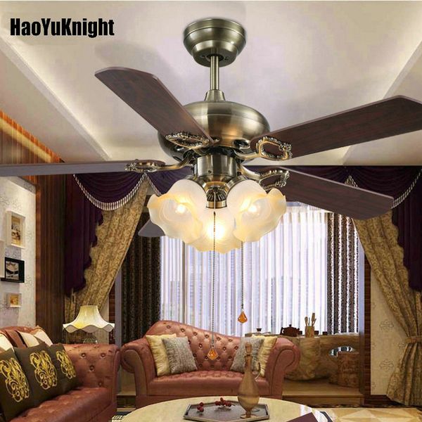 Grosshandel Europaische Fan Lights Retro Elegante Wohnzimmer Deckenventilator Restaurant Studie Dedroom Lampe Aus Holz Von Goddard 148 11 Auf