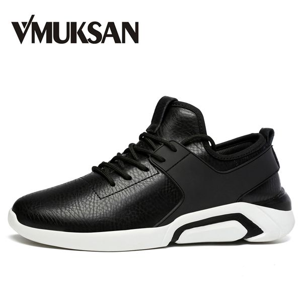 

vmuksan new shoes men big size 39-48 mens shoes casual sneakers fashion shoes lace up flats man, Black