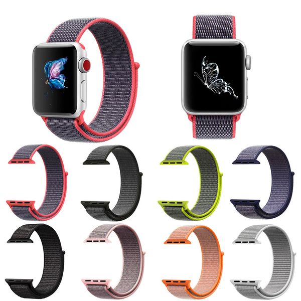 

Adjustable Strap Woven Nylon Sport Loop Band for Apple Watch iWatch Series 1 2 3 38mm/42mm