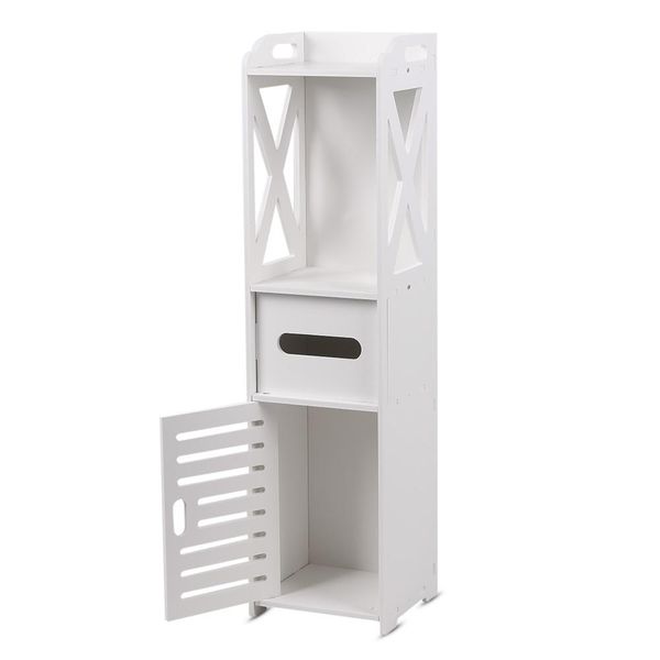 Großhandel Badezimmer Boden Schrank Speicher Organisator Weiß ... Großhandel Badezimmer Boden Schrank Speicher Organisator Weiß ...
