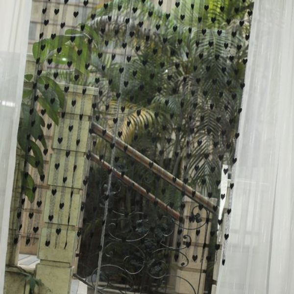 2019 Nocm Fringe Rope Heart Screen Door Curtain Black From Starch 22 56 Dhgate Com