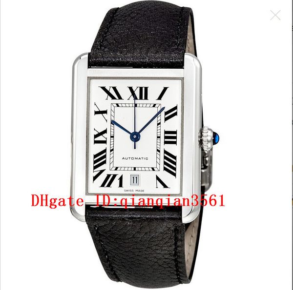 

new brand steel wsta0029 automatic mens watch white dial leather gents sport watches, Slivery;brown