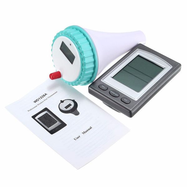 

wireless floating digital waterproof swimming pool spa floating thermometer temperature meter with receiver lcd display