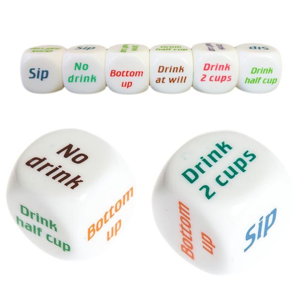 Mengxiang Funny Funny Adult Drink Decider Dice Party Party jogando bebendo vinho Mora Dice Games Favors Favors Festive Supplies