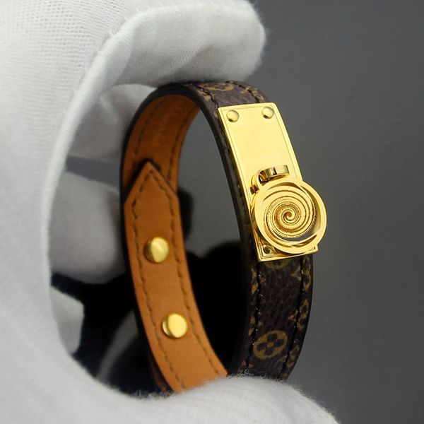 

2018 Мода натуральная кожа браслеты с золотой круглый аксессуары для женщин титана