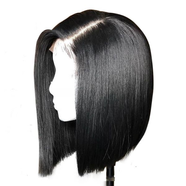

Full lace wig lace front wig hort bob human hair around baby hair pre plucked natural hairline wowwig for woman
