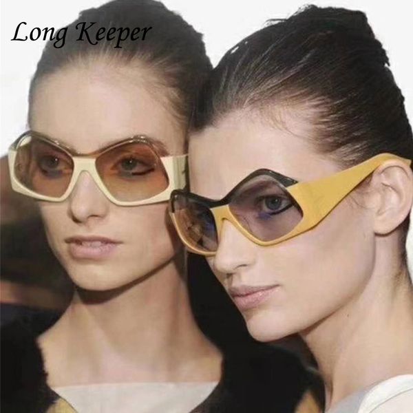 

longkeeper fashion oversized sunglasses cool arrow style personality irregular sun glasses female cateye eyewear female uv400, White;black
