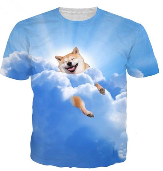 

cute dog print 3d t shirt men women plus size summer funny tshirts animal pig cat tee camiseta homme shirt dropship s-xxxxxxl u740, White;black