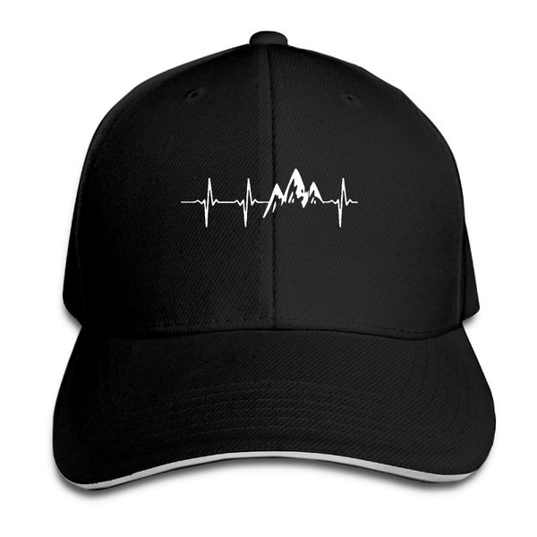 

baseball cap mountain heartbeat print mens womens baseball caps adjustable snapback caps fashion hats man femal hat, Blue;gray