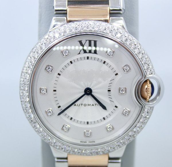 

18k rose gold and steel diamond women's quartz movement watch we902031 ladies fashion wathces, Slivery;brown