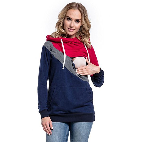 Mom Nursing Sweaters Baby Feeding Shirt Mom Tees Splicing Breast Feed Sweater Pregnancy Clothes Pregnant Tops Maternity Women Clothing Shirt Mom Nursing Sweaters Baby Feeding Shirt Mom Tees Splicing Breast Feed Sweater Pregnancy Clothes Pregnant Tops Maternity Women Clothing Shirt