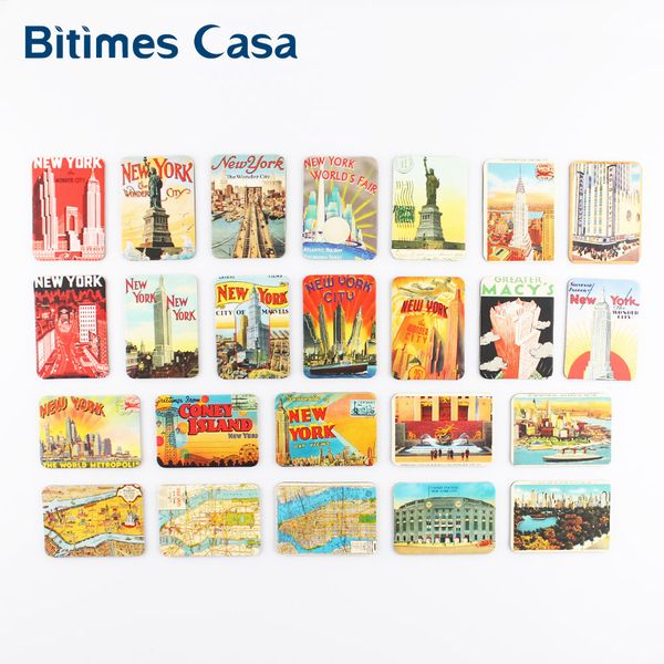 

24 pcs new york refrigerator fridge magnets sets souvenir statue of liberty magnetic stickers home decorantion ing