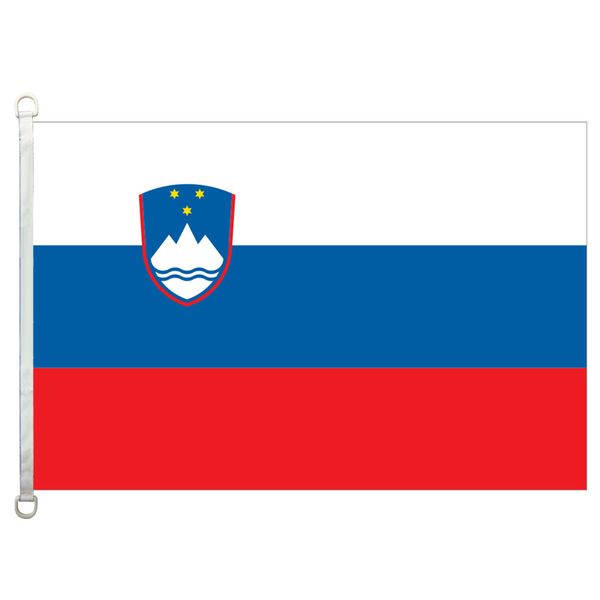 

good flag]slovenia flags banner 3x5ft-90x150cm 100% polyester country flags, 110gsm warp knitted fabric outdoor flag
