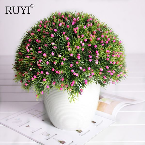 

decorative mini grass+fruit bonsai/miniascape/potted arranging accessories simulation plant artificial leaves 6pcs/lot