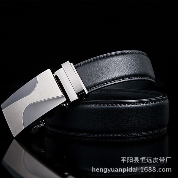 

new men business style belts fashion belts for men designer automatic buckle cowhide, Black;brown