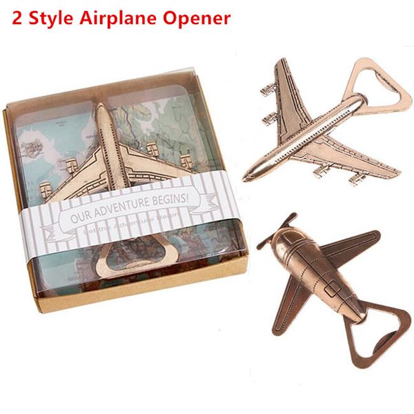 

2 tyle airplane bottle opener antique plane hape beer opener wedding gift party favor kitchen aluminum alloy airplane opener