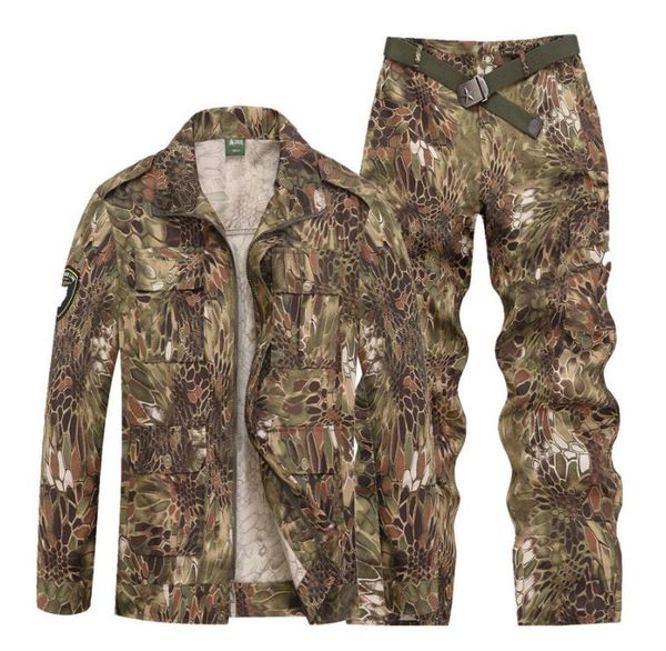 

camouflage army uniform men tactical cargo pants combat uniform army men and women clothing sets outdoor hunting suit, Camo