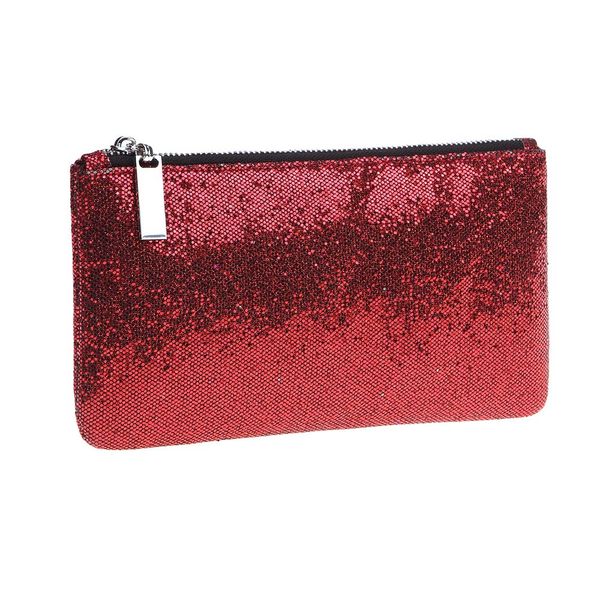

new arrival women female red sequins makeup bag cosmetic organizer fashion ladies girls handbag glitter bling bags popular fbe3