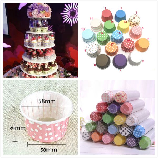 

environment colorful stripe dot paper cake cups baking cup liners mould cake decoration cupcake 100pcs/lot