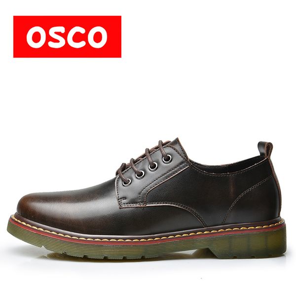 

osco natural cow leather winter men warm casual shoes warmest cow leather casusl style men winter oxford shoes #a3018m, Black