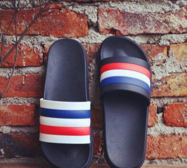 

2017 mens woman fashion causal flat rubber sandals summer outdoor beach slide sandals slippers 2 colors euro36-45, Black