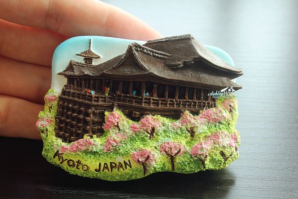 

kyoto, japan, tourist travel souvenir 3d resin decorative fridge magnet craft